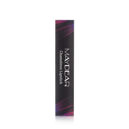 Vista 5 de Maydear Lápiz labial camaleón, color rosa de alta pigmentación para mujer, brillo de labios metálico, cobertura completa, multicromo, maquillaje