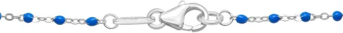 Vista 3 de Enamel Bead Bracelet Set in Sterling Silver with 18K Gold Plating or Sterling Silver, Bracelet with 7.5" Anchor Chain, Lobster Lock Clasp, Luxury