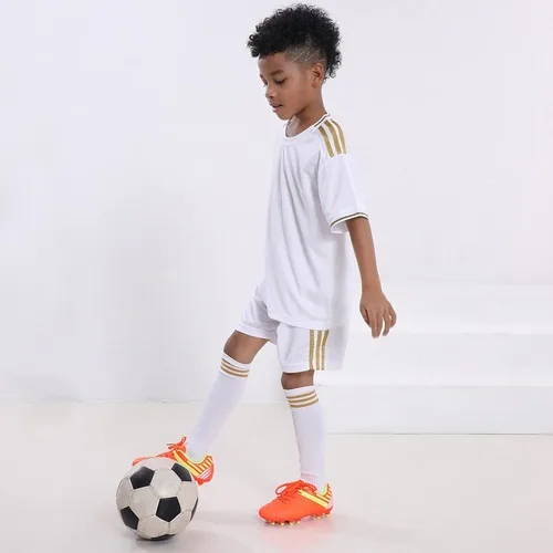 Vista 2 de brooman Tacos de fútbol atléticos para niños y niñas, zapatos de fútbol para exteriores