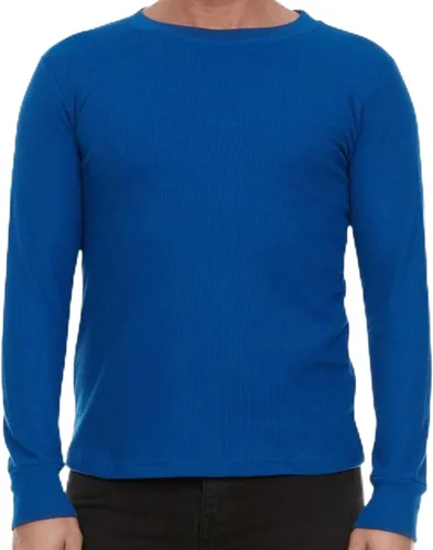 Vista 9 de JMR Camisa Térmica de Punto Gofre Pesado para Hombre - 100% Algodón Manga Larga - Usar como Capa Base o Independiente - Cálida y Transpirable Negro
