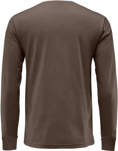 Vista 4 de Camiseta para hombre, manga larga, cuello en V, color liso, informal, básica, suave, elástica, M-3XL