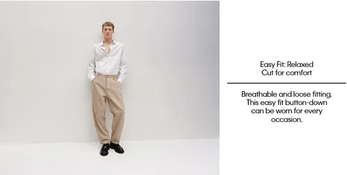 Vista 3 de Calvin Klein Camisa fácil con botones para hombre
