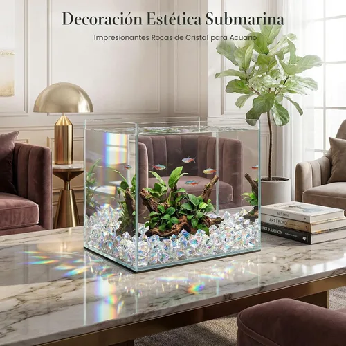 Vista 7 de DomeStar Hielo falso iridecente, 150 piezas de relleno de jarrón brillante, diamantes falsos, piedras preciosas transparentes, manualidades