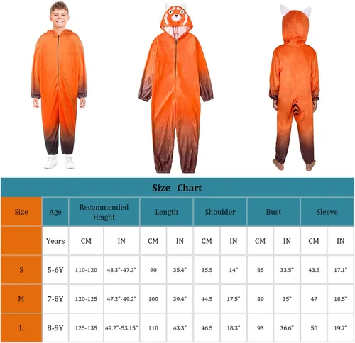 Vista 7 de Traje de cosplay de mapache panda disfraz de Halloween para niños
