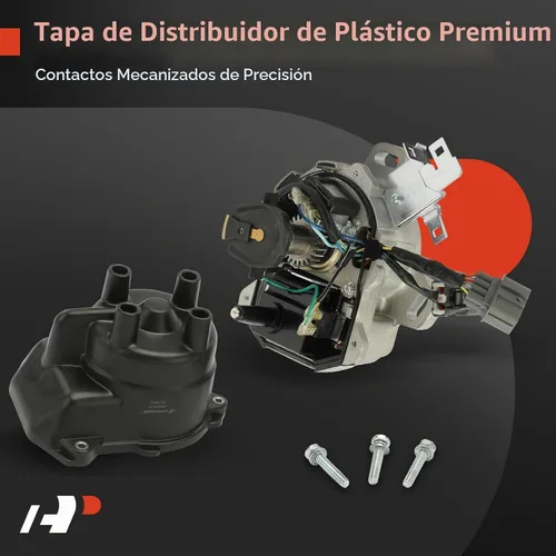 Vista 5 de Distribuidor de encendido A-Premium con tapa y rotor compatible con Honda Accord 1994-1995 2.2L, con 2 bujías