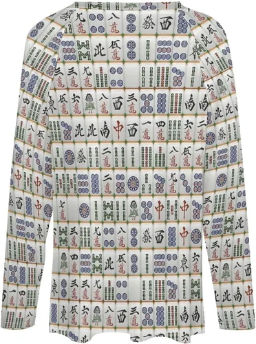 Vista 5 de Mahjong - Sudadera de manga larga con cuello en V para mujer
