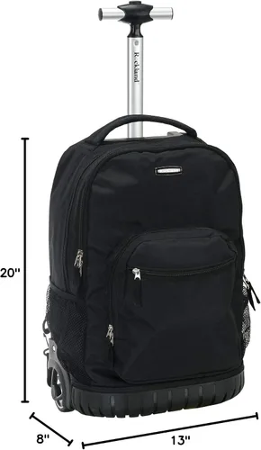 Vista 5 de Rockland, bolsa de viaje de 19 pulgadas, con ruedas., Negro), R02-BLACK