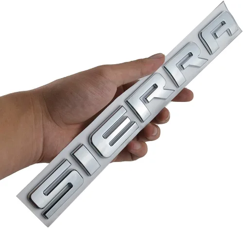 Vista 6 de 1x Emblema Cromado Sierra COMPATIBLE CON GMC Puerta Trasera Portón Trasero COMPUERTA TRASERA Insignia Letras Nombre 3D Realzado Adhesivo Fuerte