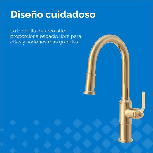 Vista 3 de Gerber Kinzie - Grifo de cocina extraíble, bronce cepillado