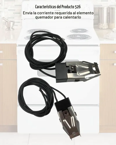 Vista 4 de Paquete de 2 receptáculos de elementos WB2X8228 y kit de cables compatible con GE Electric Ranges quemadores de estufa eléctrica, piezas de Paquete 2