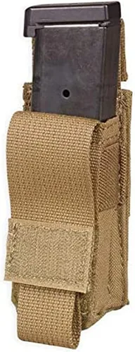 Vista 5 de Chase Tactical Bolsa para pistola – Compacta, de acceso rápido, fijación de velcro – Incluye tapa enrollada – para militares, fuerzas del orden