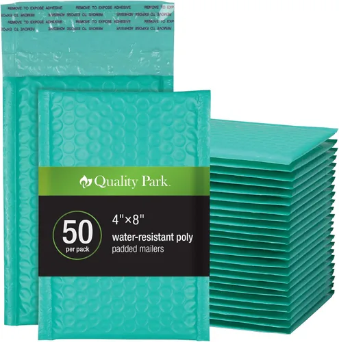 Vista 8 de Quality Park - Sobres de burbujas, sobres de envío de 4 x 8, autoadhesivos, sobres acolchados pequeños negros, cierre de tira adhesiva Redi-Strip
