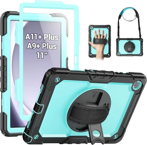 Vista 10 de SEYMAC Funda para Samsung Galaxy Tab A9+/ A9 Plus Funda de 11 pulgadas 2023 (SM-X210/X216/X218), de servicio pesado resistente a prueba de golpes