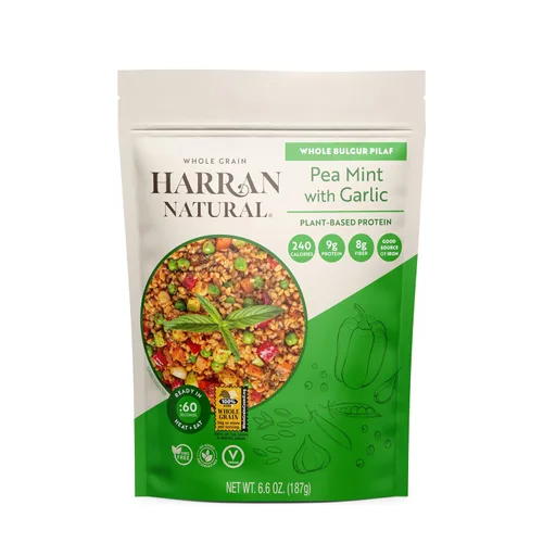Vista 12 de Harran Natural Freekeh Pilaf – Grano antiguo, alto en proteínas, vegano, comida lista sin OMG con champiñones, albahaca roja y garbanzos asados, 6.6