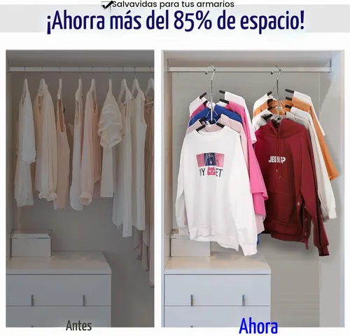 Vista 4 de Ripeng Percha para ropa que ahorra espacio, 8 paquetes 5 en 1, multicapa antideslizante, de metal resistente, de acero inoxidable, para suéteres