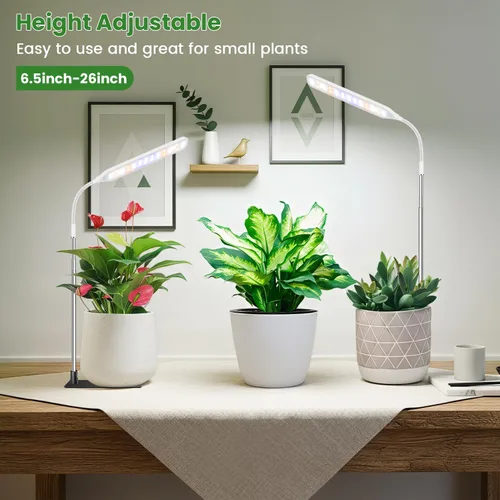 Vista 3 de Wolezek Luces de Crecimiento para Plantas de Interior, Luz de Crecimiento de Plantas de 52 LEDs de Espectro Completo con Base, Lámpara