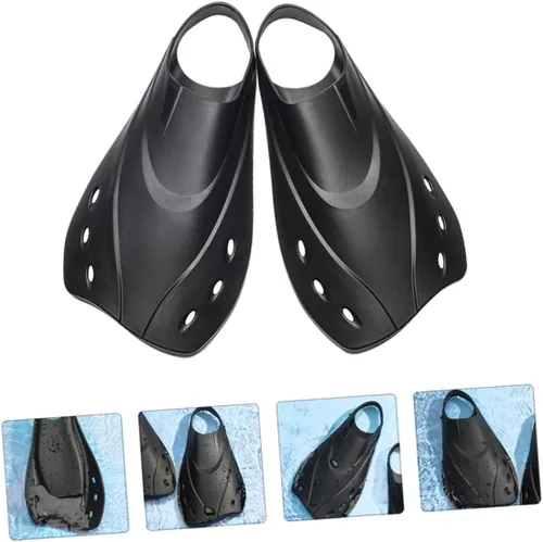 Vista 9 de Alipis Adjustable Short Swimming Fins for Adults Unisex Lightweight TPR Dive Flippers with Open Toe Design Comfortable Swim Training Snorkeling