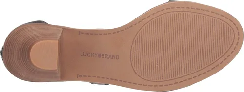 Vista 4 de Lucky Brand Sandalias de tacón con correa al tobillo Ressia para mujer