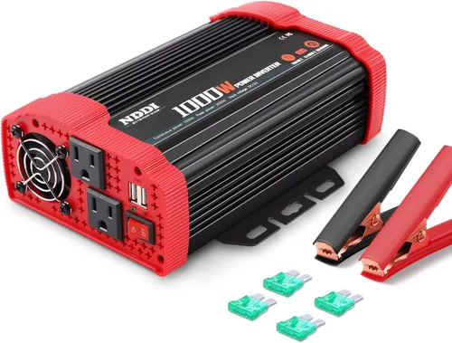 Vista 10 de Inversor de corriente NDDI POWER 400W, adecuado para teléfonos móviles, computadoras portátiles, etc. DC 12V to 110V AC Car Plug Adapter Socket, 2
