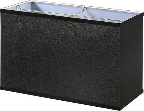 Vista 2 de Aspen Creative 36008 Pantalla rectangular de transición para lámpara de construcción de araña en color negro, 8 pulgadas + 16 pulgadas de ancho