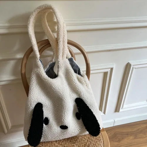 Vista 3 de JQWYGB Bolso de mano esponjoso para mujer Bolso de mano Kawaii estético lindo Y2K bolso de mano mullido bolso de mano para las axilas