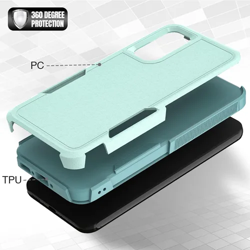 Vista 106 de Jeylly Compatible con Samsung Galaxy A22 5G Funda, Funda Samsung A22 5G con 2pcs protectores de pantalla de vidrio templado