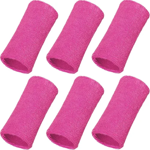 Vista 13 de WILLBOND Bandas de sudor de muñeca de 6 pulgadas para hombres y mujeres, elásticas, atléticas, largas, absorbentes, para baloncesto, tenis, correr