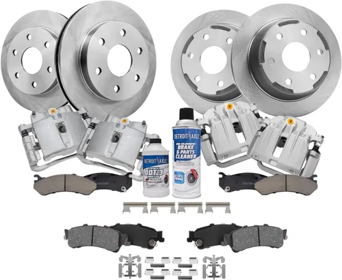 Vista 50 de Detroit Axle - 4 rotores de freno para Ford 1994-2004 Mustang, rotores de freno de disco delanteros y traseros 1995 1996 1997 1998 1999 2000 2001