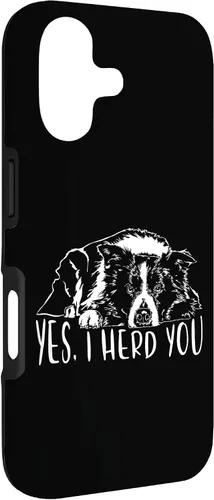 Vista 3 de Border Collie I Herd You Herd You Dog Funny Dog Saying Case for iPhone 17