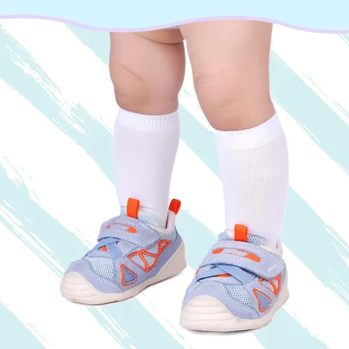 Vista 4 de Calcetines hasta la rodilla para bebé, calcetines altos hasta el muslo, medias de algodón sin costuras para recién nacidos, niños y niñas, 5 pares