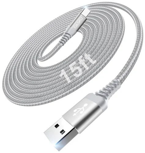 Vista 13 de Dasku iPhone 17 USB C a USB C de carga rápida, 60 W (3.1 A), paquete de 2 cables cargador de carga de 3 pies tipo C para iPhone 17/16/15/15 Plus/15