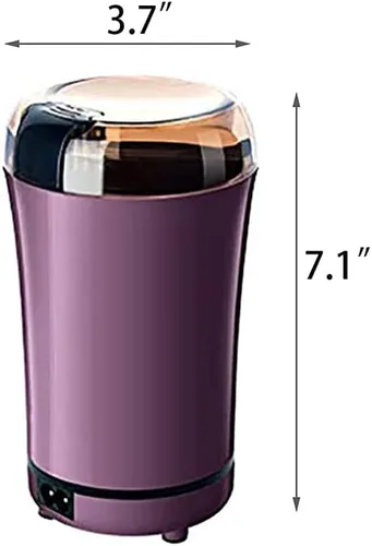 Vista 2 de Molinillo de café eléctrico, molinillo automático de granos de café con hoja inoxidable, molinillo de especias portátil con control de un solo toque