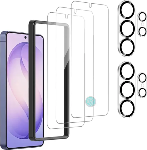 Vista 8 de Paquete de 4 protectores de pantalla de vidrio compatibles para Samsung Galaxy A07 5G / 4G [dureza 9H] - Vidrio templado de pantalla HD, resistente