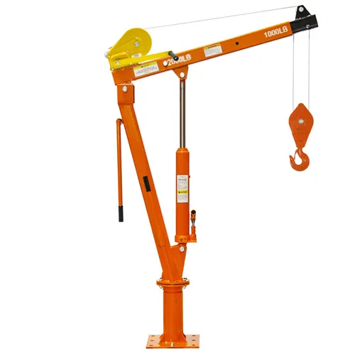 Vista 2 de Prowinch Grúa hidráulica de 2000 libras de capacidad, giro de 360º, cabrestante de freno automático - Solución de elevación duradera y eficiente