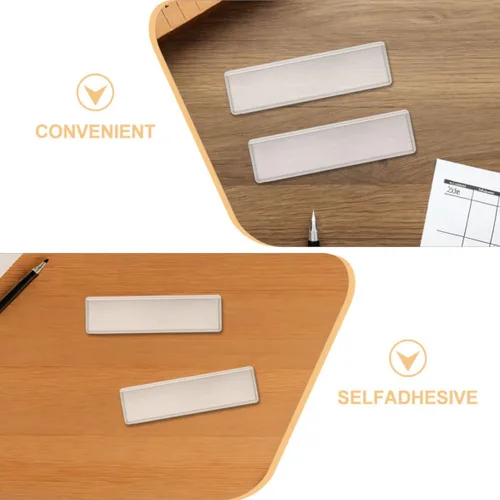 Vista 3 de 100pcs PVC Adhesive Label Holder