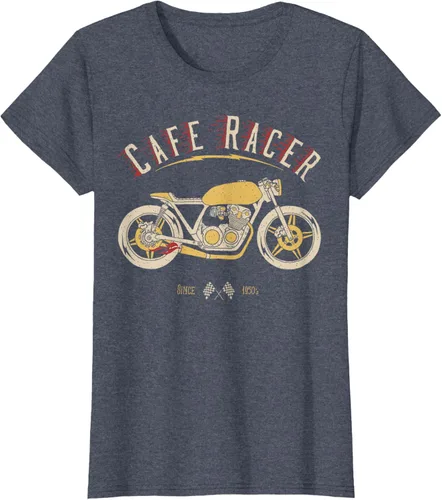 Vista 56 de Camiseta Cafe Racer - Old School - Camiseta de motocicleta vintage Negro