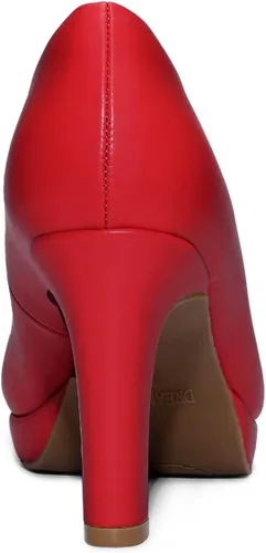 Vista 4 de DREAM PAIRS - Zapatos de tacón bajo para mujer, punta cerrada, cómodos, con plataforma, para oficina y trabajo, vestido para mujer