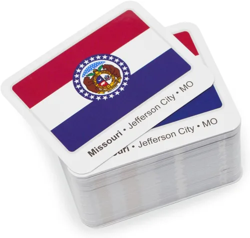 Vista 7 de Menique Juego de Memoria de Banderas de Estados de EE. UU. – 100 Tarjetas (50 Parejas) – Aprende Banderas de Estados, Capitales y Abreviaturas