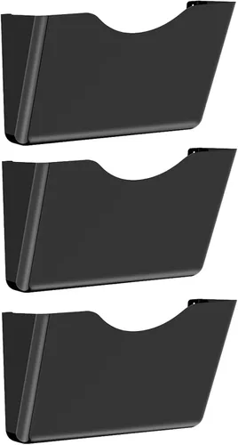 Vista 8 de SUPEASY Organizador de archivos de pared acrílico, paquete de 6 soportes Transparente