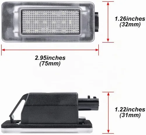 Vista 5 de Juego de luces LED para matrícula compatible con Nissan Altima Versa Sentra Rogue 2019-2021, lámparas LED de número de reemplazo OEM, kit de luces