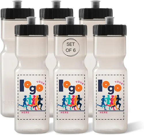 Vista 14 de Botellas de agua deportivas 50 Strong – Botellas de plástico reutilizables de 22 oz libres de BPA con tapa de tracción – Fabricadas en EE. UU.