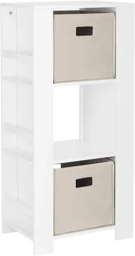 Vista 11 de RiverRidge Book-Nook Tower - Estantería infantil y organizador de almacenamiento de juguetes con 3 cubos y 6 estantes para libros, organizador
