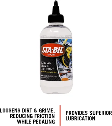 Vista 2 de STA-BIL SPORT Limpiador y lubricante para cadenas de bicicleta: evita el óxido en cadenas, cables y desviadores, lubricante premium, fácil