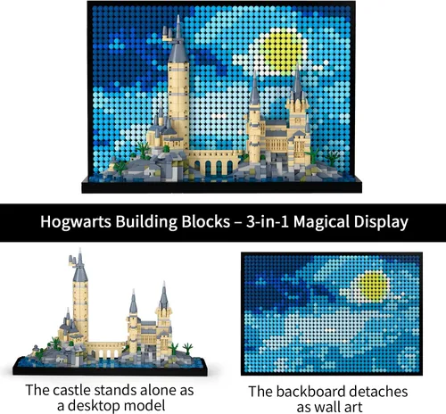 Vista 5 de TG BLOCKS Conjunto de construcción de castillo mágico de ladrillo micro