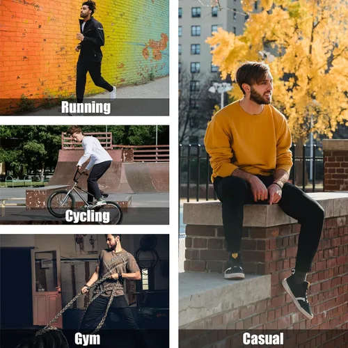 Vista 5 de MOURCE Pantalones deportivos ligeros para hombre, pantalones deportivos con bolsillos con cremallera para pesca, golf, gimnasio, pantalones