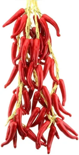 Vista 12 de Gresorth Corona de verduras artificiales para decoración de chile falso, 5 5 Cuerdas