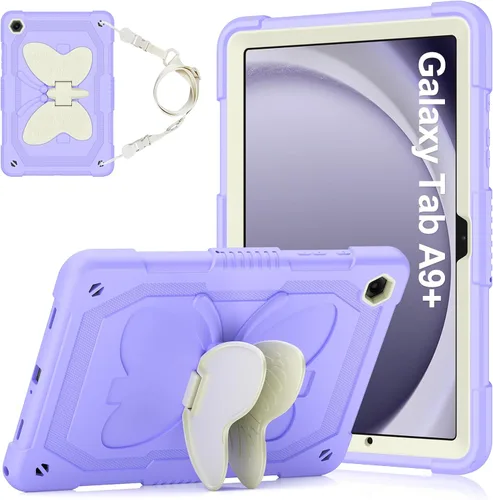 Vista 9 de HOGENL Funda para Samsung Galaxy Tab A9+/A9 Plus de 11 pulgadas 2023, funda protectora para tableta Galaxy Tab A9+ para niños y niñas con correa