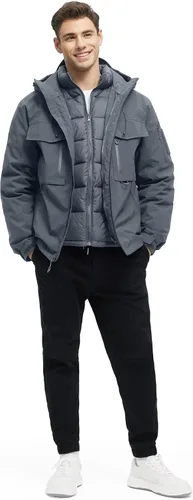 Vista 6 de Men's 3 in 1 Waterproof Winter Jackets Ski Warm Snow Rain Coat Puffer Liner Hood Windbreaker