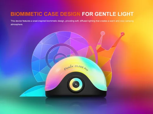 Vista 5 de Fenix CL20R Pro USB recargable 400 lúmenes RGB/luz blanca con detección de movimiento dedicada para campamento/dormitorio con batería EdisonBright