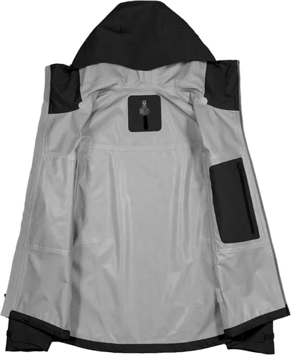 Vista 6 de Little Donkey Andy Men's High-performance 3L Hard Shell Waterproof Rain Jacket Breathable Rain Gear for Hiking,Travelling C1.black【alto rendimiento】